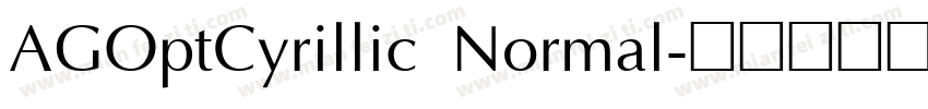 AGOptCyrillic Normal字体转换